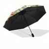 1 Auto Open Lion King, Jungle Adventure Themed Colorful 8-rib Portable Umbrella for Men and Women, A Compact Commuting Companion Suitable fo
