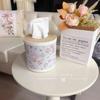 Roll Paper Tissue Case Cylinder Paper Box Retro Flower Bowknot Livingroom Decor Coffeetable Bedroom Car Waterproof Tissue Box