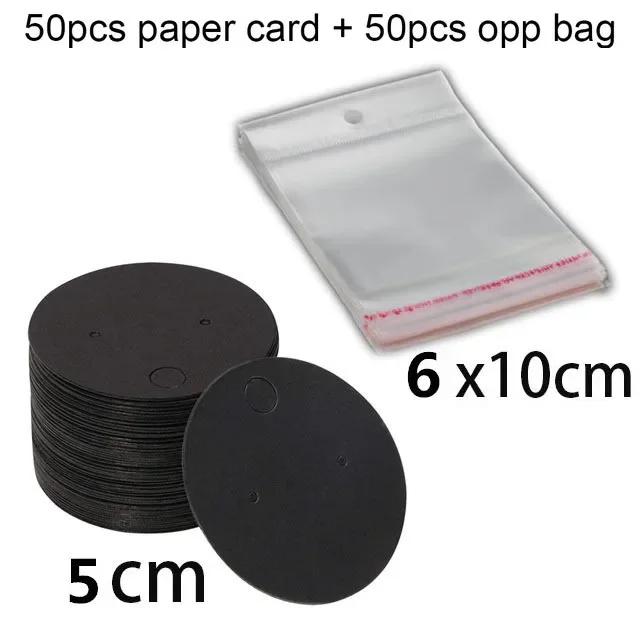 50pcs Earring Display Cards Cardboard for DIY Jewelry Holder Selling Organizer Small Businesses Labels Packaging Material Supply
