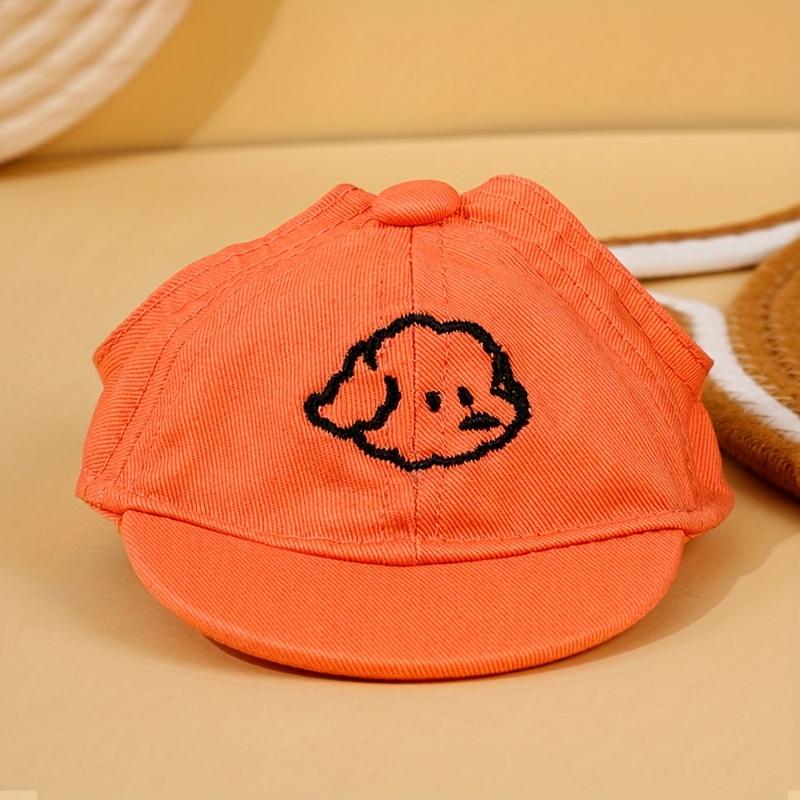 Regulowany kapelusz przeciwsłoneczny dla psa z haftem kreskówkowego psa, odpowiedni dla kotów i psów średnich i małych ras. Odporny na słońce i wodoodporny