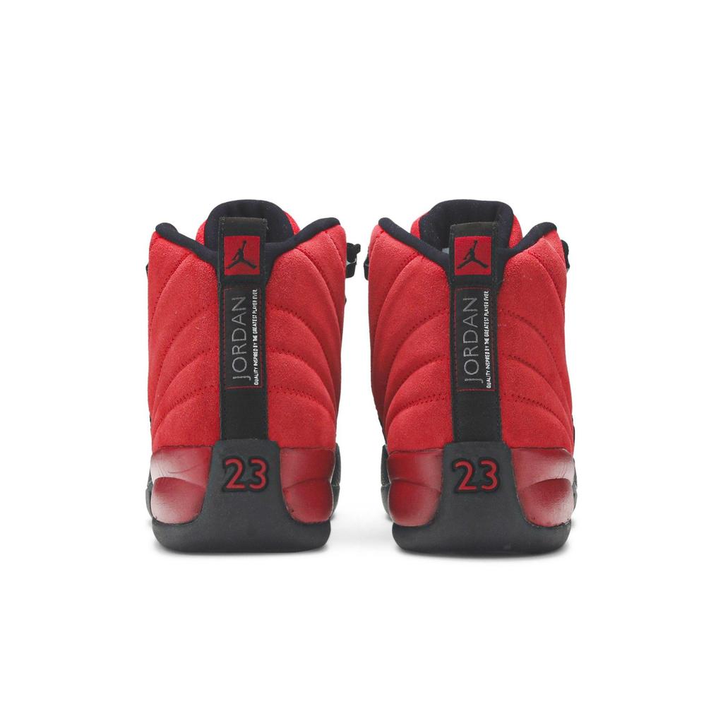 Air Jordan 12 Retro Grade School 'Reverse Flu Game' (Unisex) Varsity Red / Black Kids' Basketball Shoes 153265 602