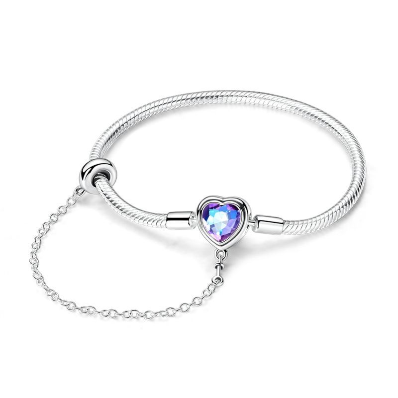 100% Silver Bracelet Fit Original Design Beads Charms DIY Jewelry Making Dazzling CZ Chain Bracelet For Women