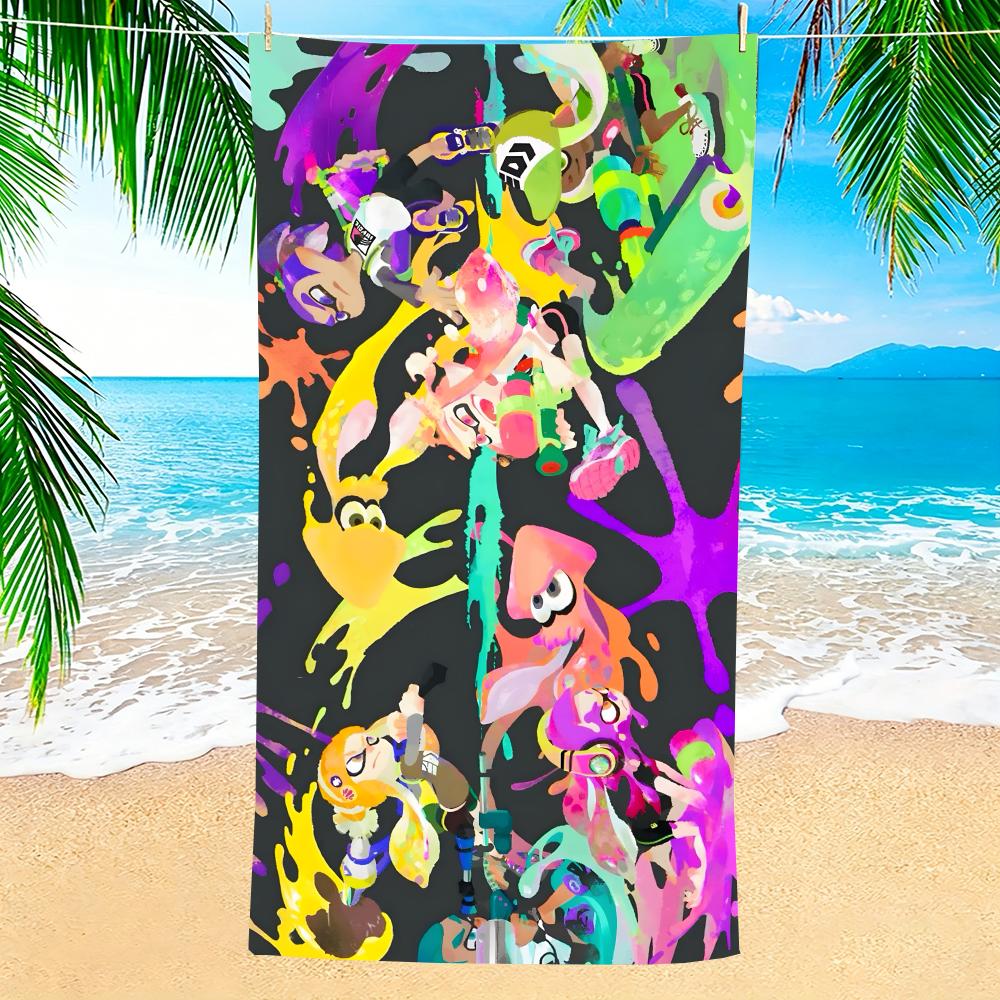 Towel Microfiber Beach Towel, Quick-Dry, Sand-Free, Ultra-Fine Fiber, Super Soft. S-Splatoons