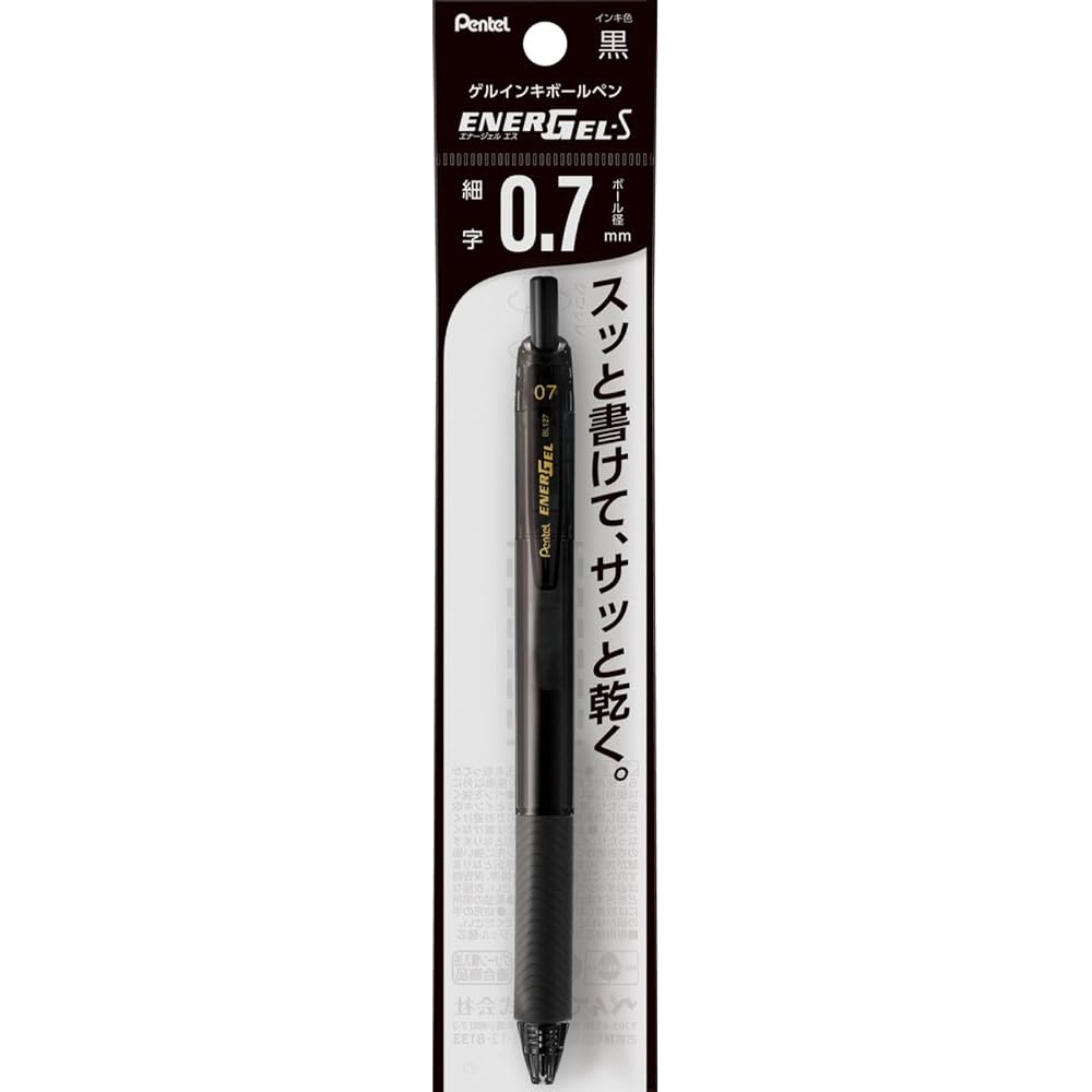 Гелевая шариковая ручка Pentel Energel S 0,7 мм Черная XBL127-A