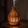 Wood Grain Rattan USB Ultrasonic Aroma Diffuser & Humidifier: Silent, Large Mist Volume