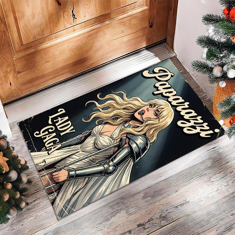 Soft Crystal Velvet Floor Rug,Lady Gaga Anti Slip Decorative Carpet, Plush Area Mat For Indoor Home Decoration