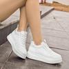 89007 Men'S And Women'S Inner Height-Increasing Board Shoes Platform White Shoes Muffin Shoes Spring And Autumn Low-Top Cowhide Surface Sports Shoes