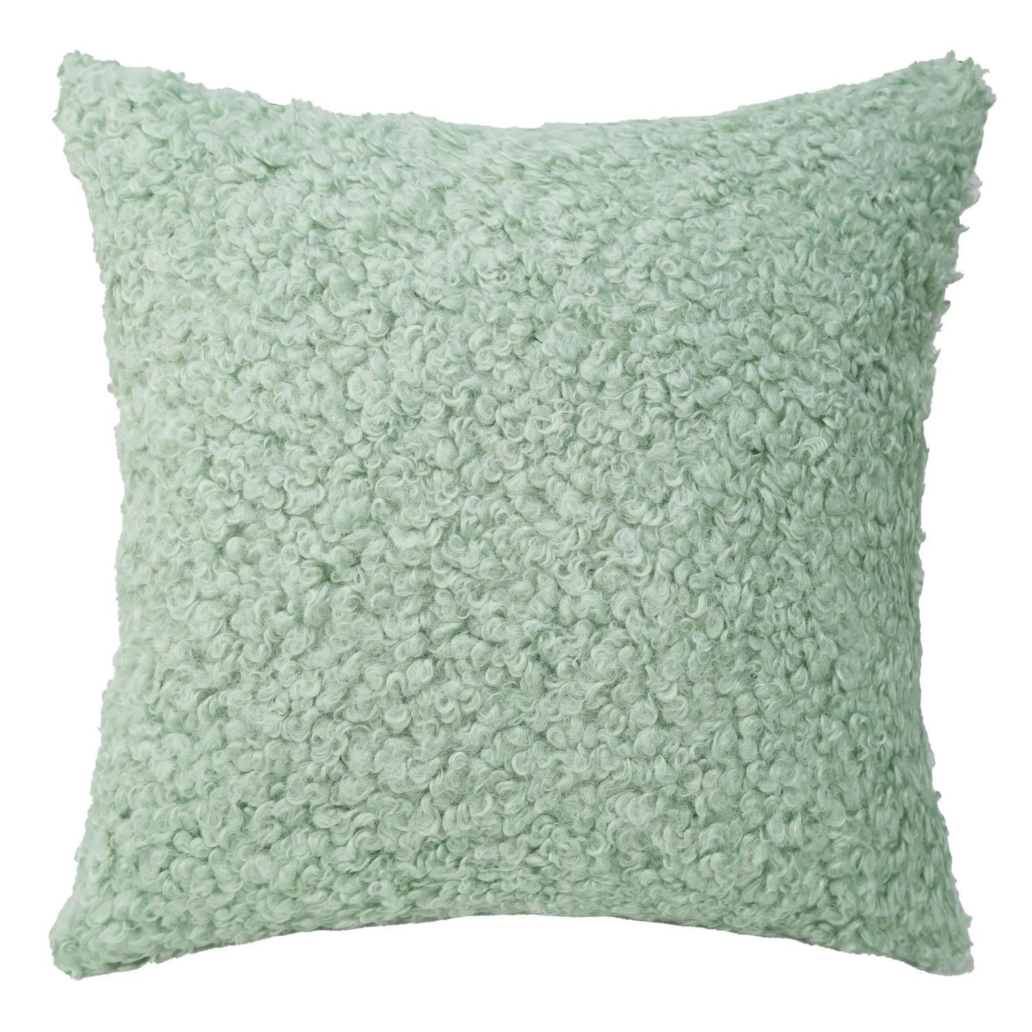 Zachte Knusse Teddy Kunstbont Kussenhoes, Pluche Kussenhoes voor Bank, Woonkamer Decoratief, Scandinavische Woondecoratie 45*45CM 45X45CM white