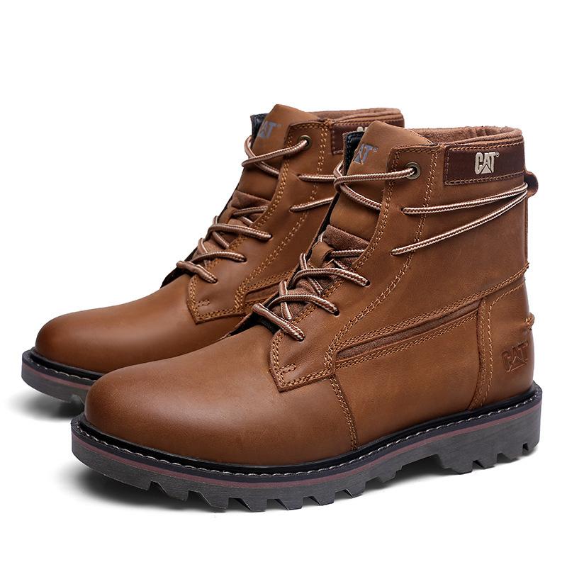 Hot in autumn and winter, large size high-top Martin boots, first layer cowhide outdoor labor protection tooling
