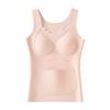 Girls' Seamless Warm Vest with Bra Pads and Pockets for Junior High Students