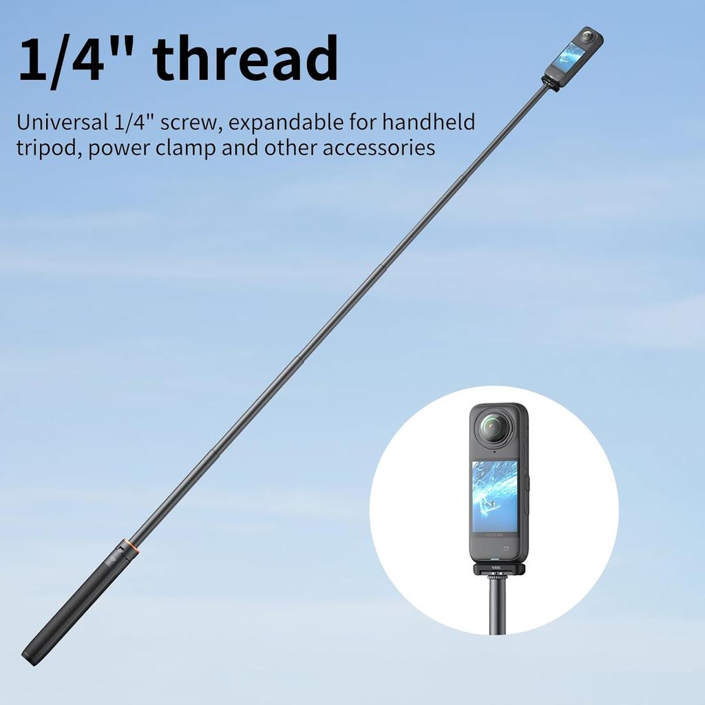 VRIG Quick Release Mount for Insta 360 X4 (New Version),Snap-On Magnetic 2 Prong Mount and 1/4" Screw Compatible with Tripod Fixed Action Camera