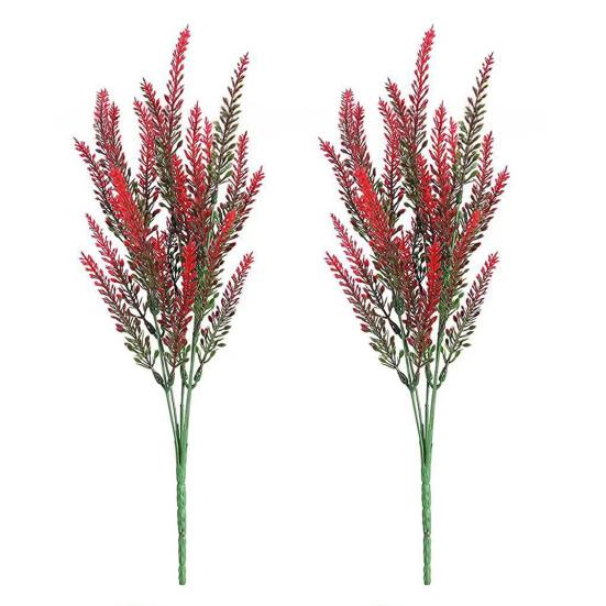 2Pcs Simulated Flowers High Simulation Bright Layered Bouquet No Withering Fading Fake Flower Home Office Decor