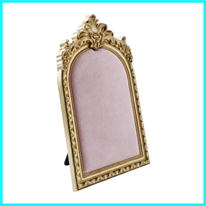 X6HE Ornamental Resin Jewelry Holder Photo Frame Earring Organization Decorative Shelf for Home and Shop Displays