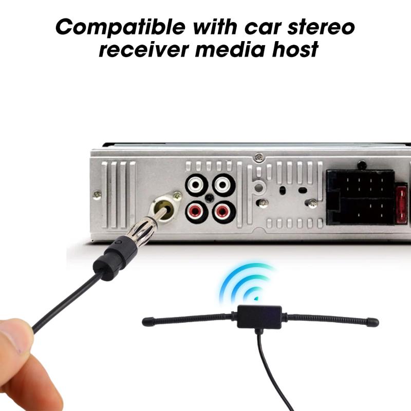 Universal Car Windshield AM FM 12V  Radio Antenna Signal Amplifier Booster Hidden Radio Active Truck Stereo B0H2 Antenna Antena