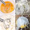 Cake Tools Danish Dough Whisk Stainless Steel Dutch Bread Dough Hand Mixer Wooden Handle Kitchen Baking Tools Artisian Blender