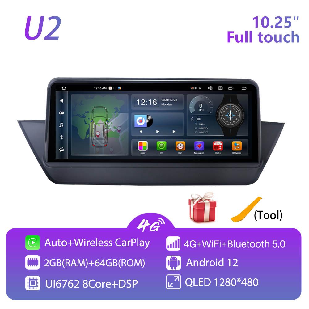 10.25 inch Car radio For BMW X1 E84 2009-2015 CIC 2 Din Android 12 Wireless CarPlay Android Auto Multimedia Player Car Stereo