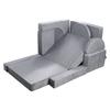 Modular Kids Play Couch, Sectional Toddler Sofa with Armrests, 28D Sponge & Short Pile, Convertible Kids Modular Couch DIY Creative Combination for