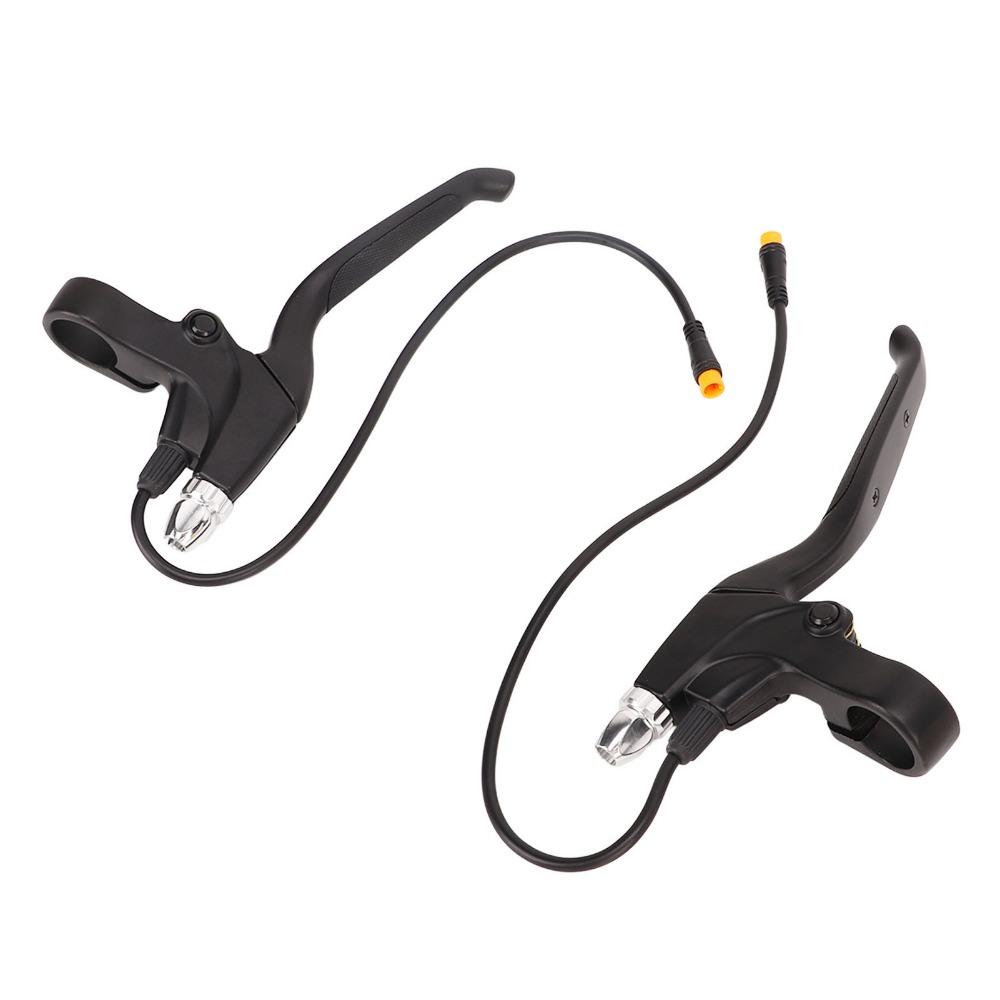 1Pair Waterproof Interface Electric Bike Brake Levers Brake Handles  Electric Bicycle Accessories