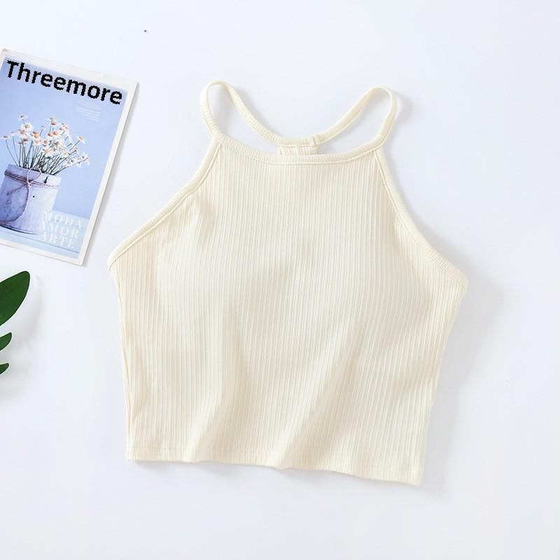 

Женская майка с лямкой через шею, с подкладкой из хлопка и бретельками-спагетти Medium