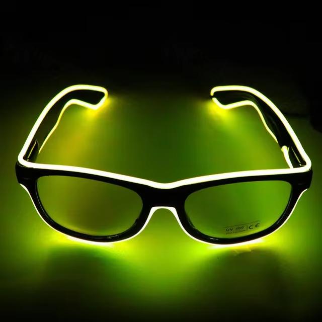 Led Glasses Neon Party Glasses Luminous Novelty Gift Glow Sunglasses LED Sunglasses Bar Party Dance DJ Bright Flashing Glasses