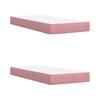 Ottoman Bed with Mattress and Headboard Pink 200 X 200 Cm Velvet