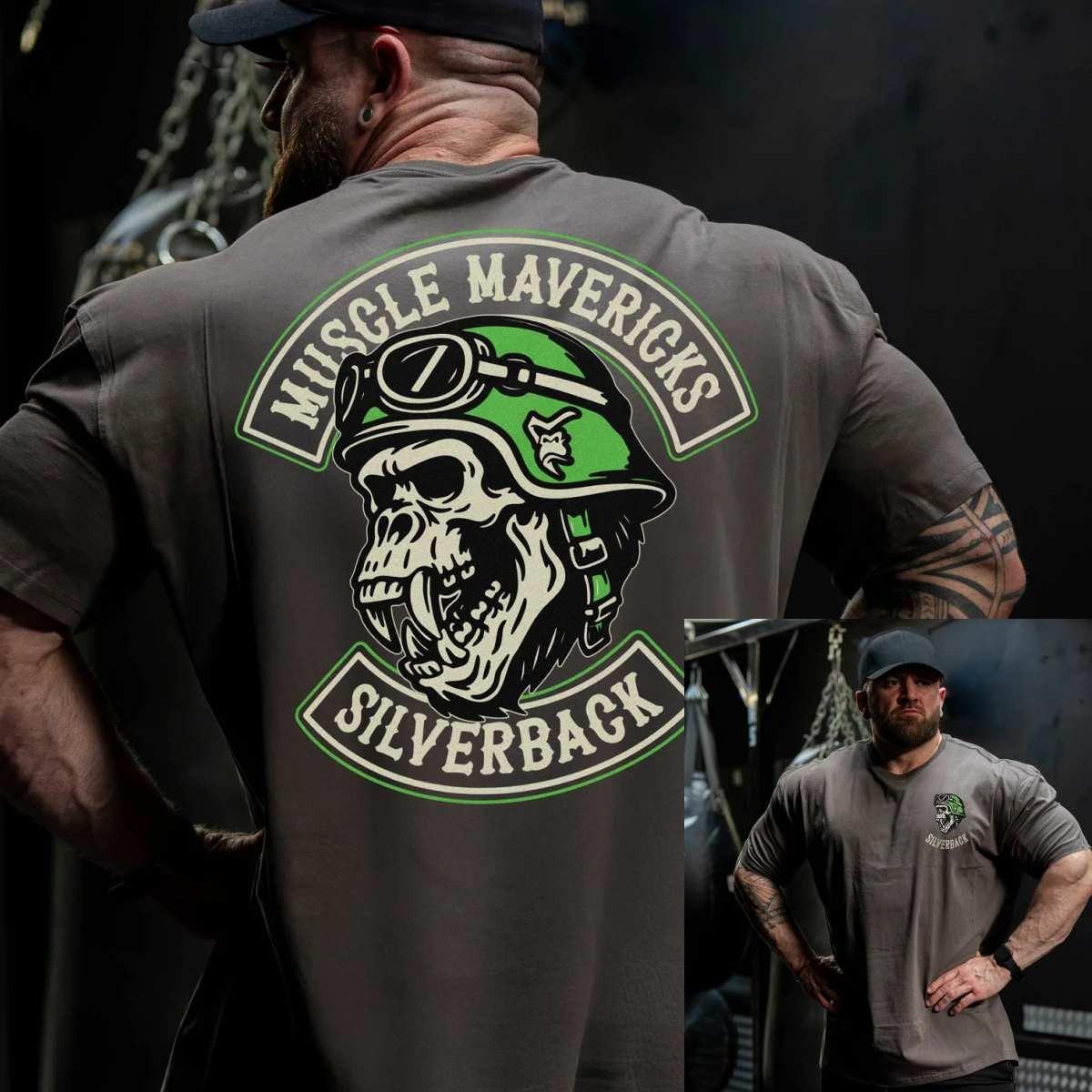 

Silverback Fitness Тренування Спортзал Відпочинок Футболка Чоловіча та Жіноча Люксовий Бренд Топ 2026 Новий Арт Логотип Тренд L