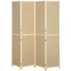 Interior Bamboo Room Divider 4 Panels 180x180cm, Foldable and Portable Room Separator, Boho Style, Natural Wood