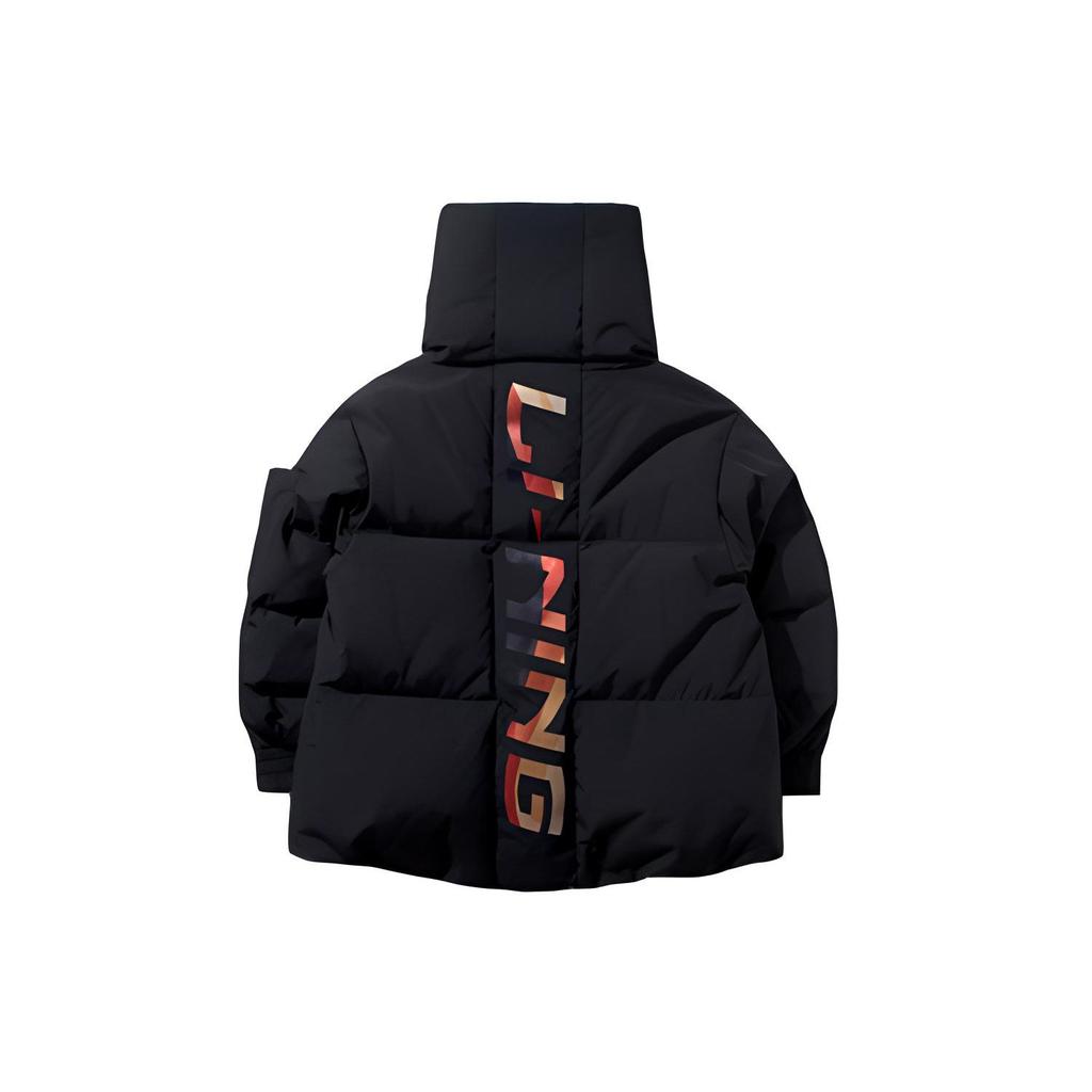 Li Ning Loose Short Down Jacket Men Outerwear Black AYMP126-3