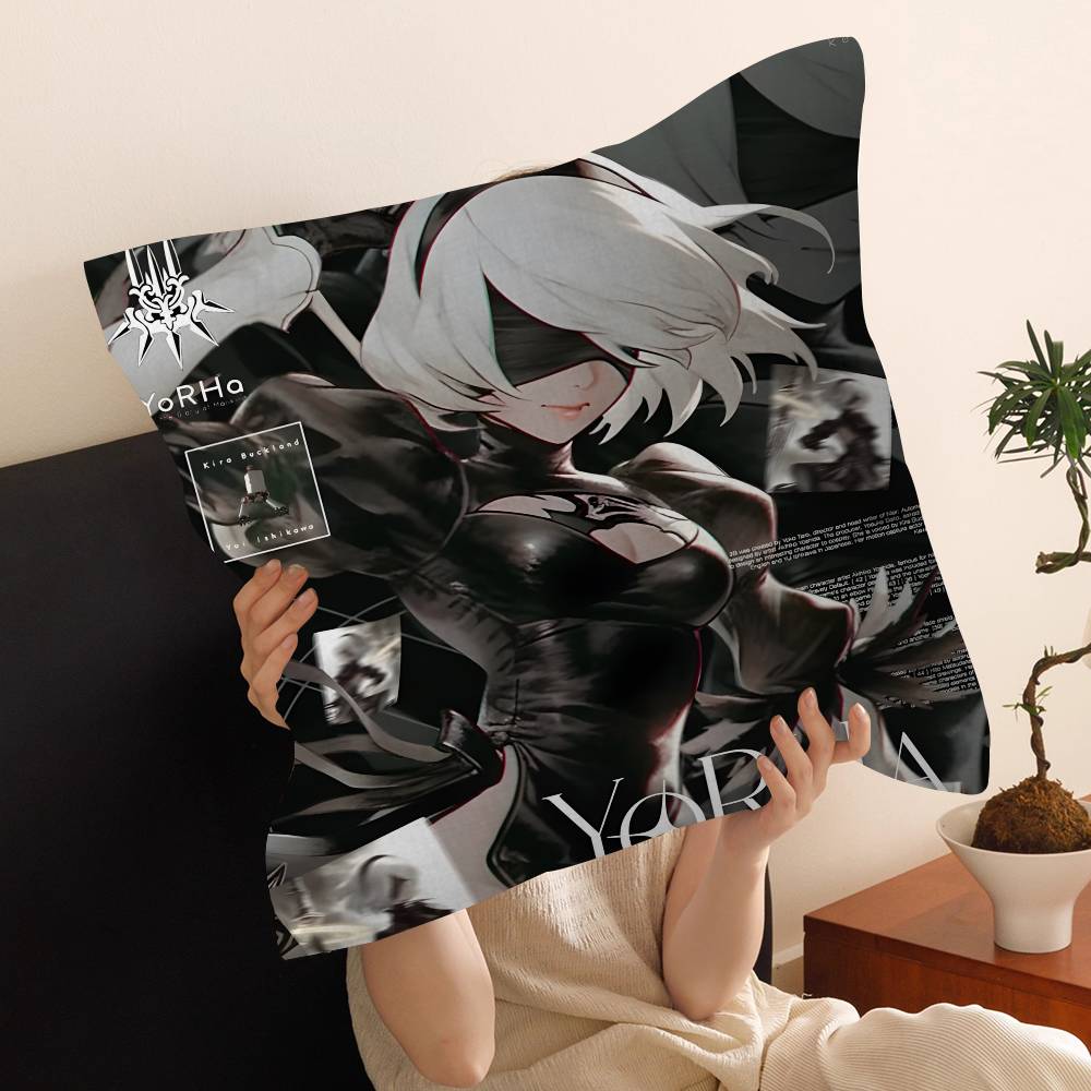 N-Nier Anime Cushion Cover Pillow Cover Decor Pillowcase Printed Cushion Case for Couch