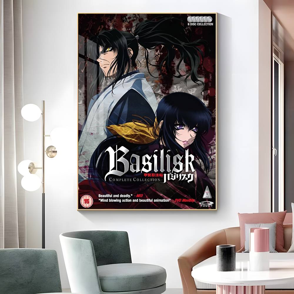 1pc Popular Anime Basilisk Poster Sticker Print Waterproof Wall Art For Living Room Bedroom Home Decor