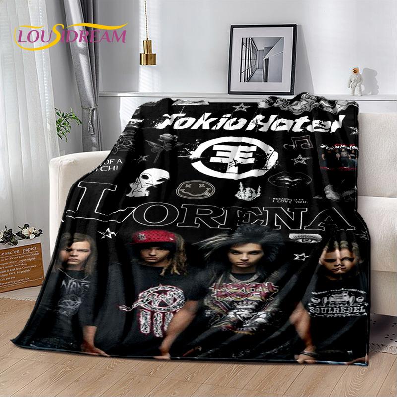 Tokio Hotel Rock Band Bill Kaulitz Blanket,Flannel Soft Throw Blanket for Home Bedroom Bed Sofa Picnic Office Hiking Leisure Nap