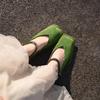 Mode 2025 Neue Nische Quadratische Zehenpartie Damen Exquisite Retro Lässige Einzelne Schuhe Flache Slipper Mary Jane Schuhe