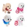 Yousheng Kids Electric Plush Dog Toy with Leash Interactive Barking Nodding Movable Tail Walking Puppy Plushie Toddlers Educational Simulation Stuffed