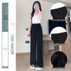 Schwarze High-Waist Straight-Leg Hosen für Damen, Slim Fit, für Frühling/Sommer 2026