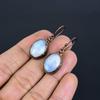 Rainbow Moonstone Earrings Gemstone Jewelry, Copper Electroformed Earrings, Handmade Beautiful Jewelry Earrings