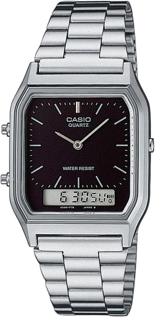 CASIO Watch Vintage Series Dual Time black Analog-Digital AQ-230A-1DMQ