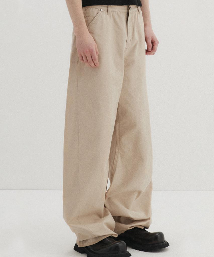 DNSR Curved Chino Pants Beige