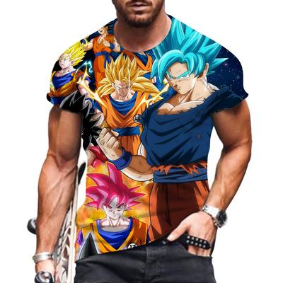 Men's Dragon Ball T-shirt 2025 Vegeta Goku Loose Shirt Hip-Hop Clothing Harajuku Style Trendy