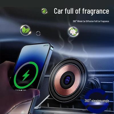 15W Magnetisches Auto-Wireless-Ladegerät & Aromatherapie-Halter für iPhone