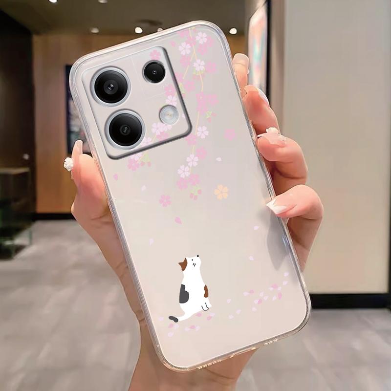 

Transparent Case For POCO X6 5G Cover Cartoon Flower Soft TPU Shockproof Funda For Xiaomi POCO X6 5G POCOX6 X 6 Smiling Face Bag POCO X6 5G