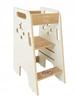 Kitchen Helper For Children Solid Adjustable White Polish