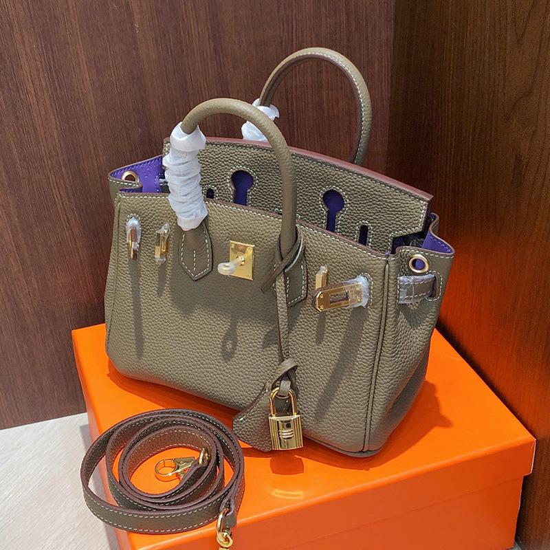 Hochwertige kontrastierende Farben 2026 neue Mode Leder Damen Handtaschen Handtaschen mit großem Fassungsvermögen Schulter Umhängetaschen