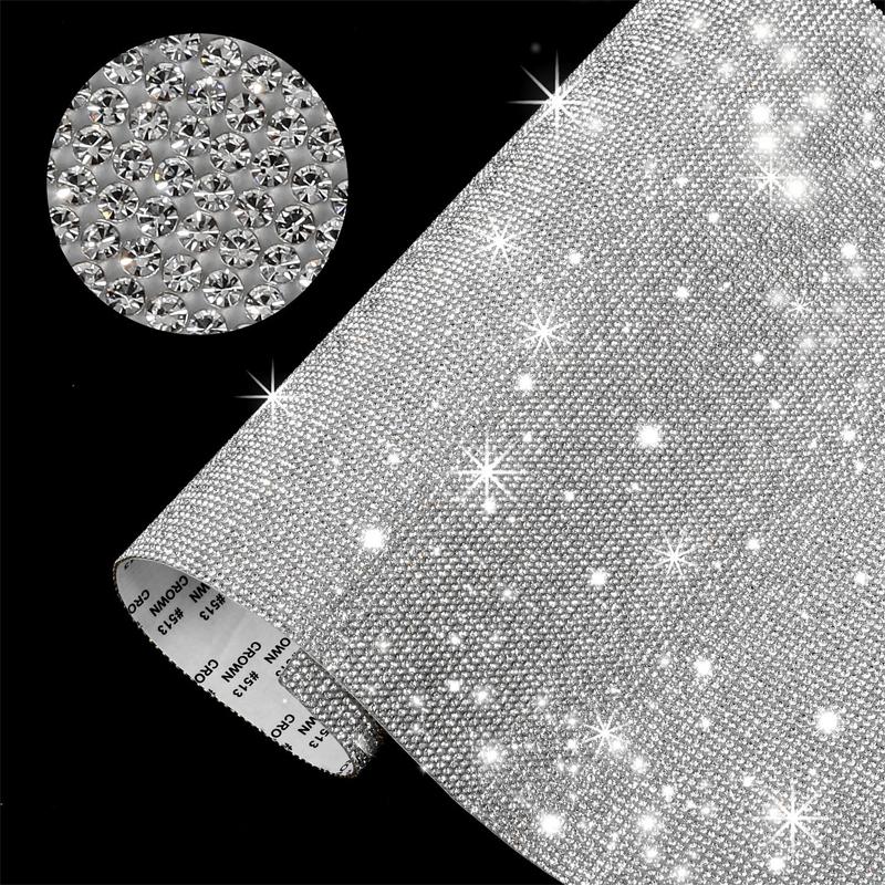 24x20cm Self Adhesive Acrylic Crystal Rhinestones Stickers For Car Decals Phone Scrapbooking Garment Accessories Diy Craft