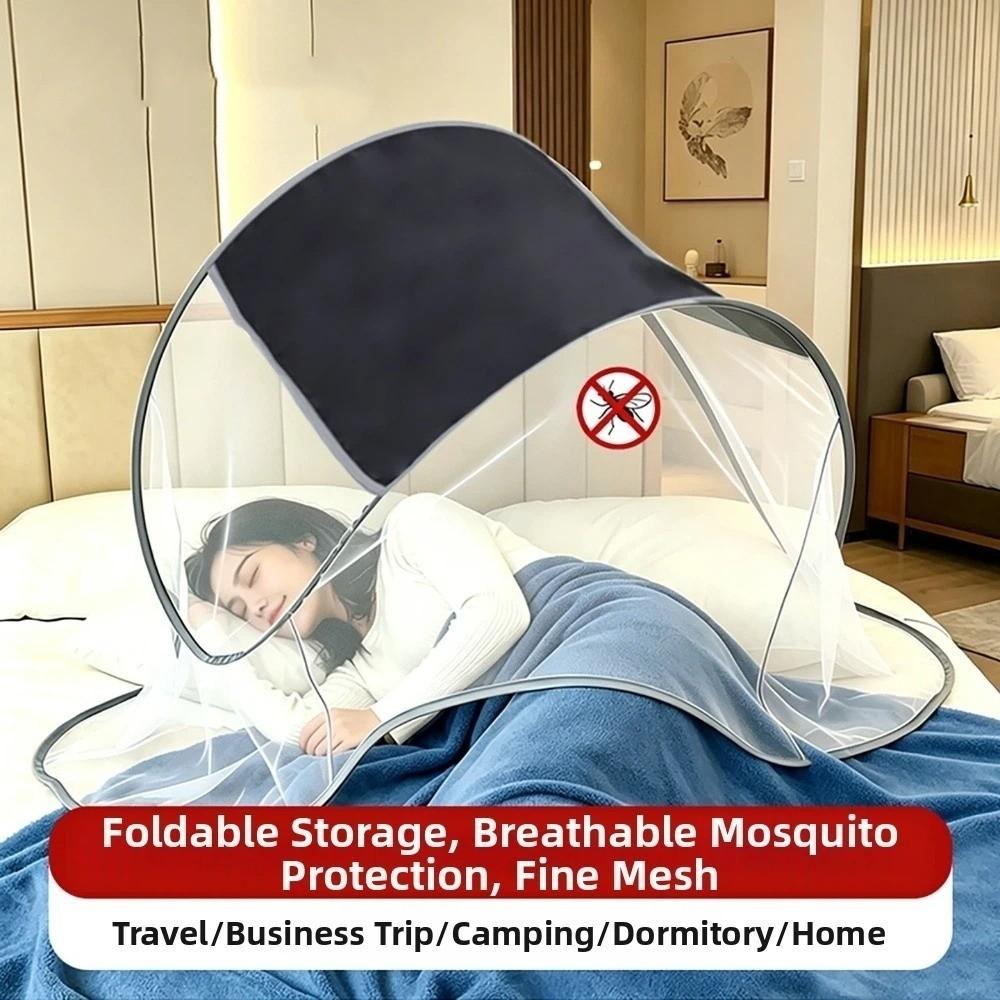 Folding Face Head Mosquito Net High-Density Mesh Face Mosquito Protection Cover Office