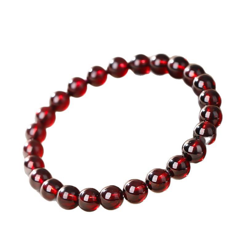 Graduation-grade garnet bracelet for women, natural burgundy purple garnet bracelet, single or multi-strand, comes with a certificate