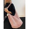 Summer new casual large-capacity cotton thread woven bag hollow straw bag lazy wind shoulder bag beach bag women's bag