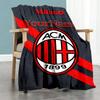 Ac Milan Customize Text Blanket Cozy Customizable Blanket Warmthful Decor Great for Living Room Nap Bed Office Ideal for All Seasons