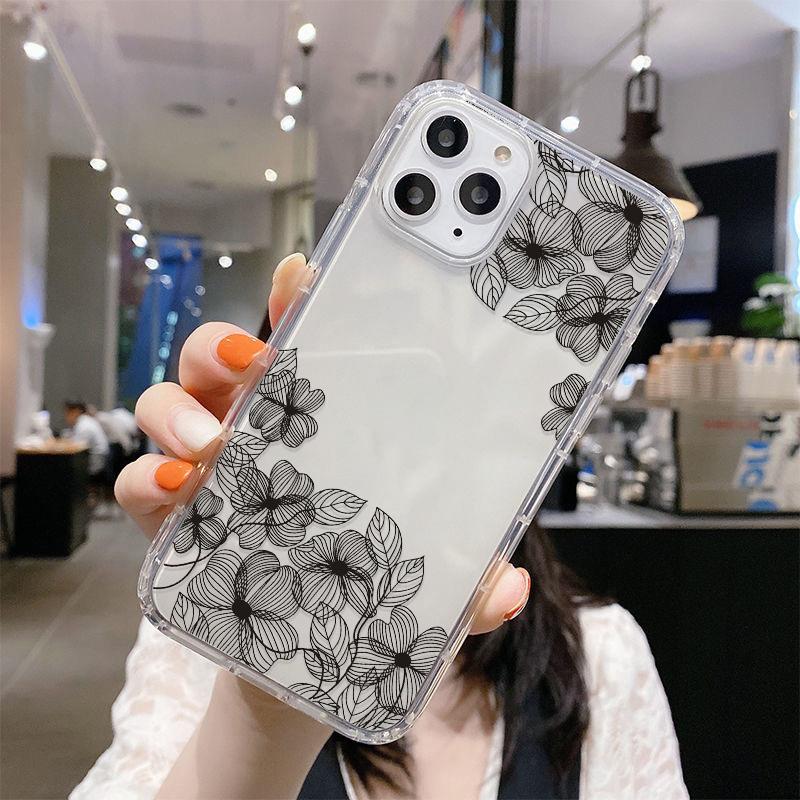 For iPhone 15 16 Pro Max Case For iPhone 11 13 14 Pro Max 13 12 Mini 7 8 XR XS X SE 3 Abstract Line Face Aesthetic Phone Cover