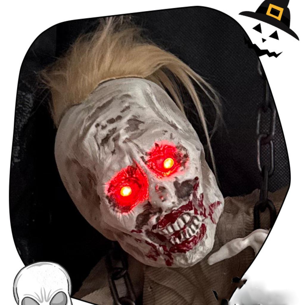 Electric Hanging Mummy Prisoner Girl - Motion-Activated Glowing Swing For Halloween Display
