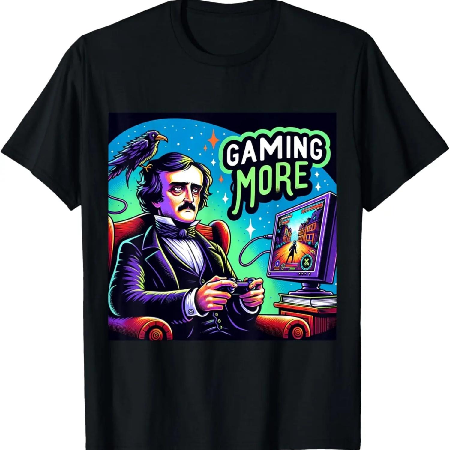 Edgar Allan Poe Gaming More T-Shirt S чёрный